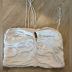 Abercrombie & Fitch White Smocked Top